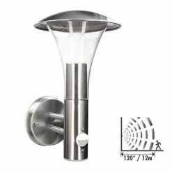 ARLUX Applique Extérieure à Détection Gypse 230V E27 60Wmax Inox - 111766