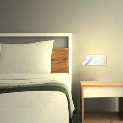 ARLUX Maki Applique Intérieure Rectangle Droite 3W 210lm 2700K Blanc + Liseuse 3W - 114130 -123elec Soldes Magasin arl114130 arlux applique maki rectangle 3w 210lm 2700k 3w 3