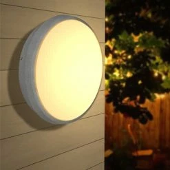 ARLUX Applique Extérieure Ronde LED Luna 230V 18W 1220lm 3000K Gris - 117150 -123elec Soldes Magasin arl117150 arlux applique exterieure ronde led 230v 18w 1220lm gris 3