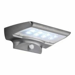 ARLUX Applique Solaire LED Cuzco Murale à Détection 4W 300lm 6000K Gris - 500540