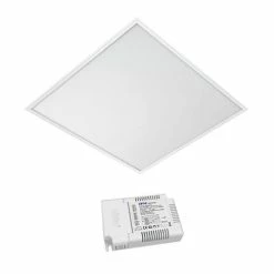 ARLUX Kit Dalle LED 40W 3800lm 4000K 600X600mm Avec Driver Dimmable 1-10V
