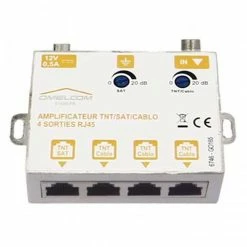 IKEPE Amplificateur TV TNT SAT 4 Sorties RJ45
