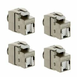 IKEPE Lot De 4 Connecteurs RJ45 Femelle Grade 2TV Cat6 STP