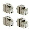 IKEPE Lot De 4 Connecteurs RJ45 Femelle Grade 3TV Cat6a STP