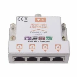 IKEPE Répartiteur TV 1 Entrée Coaxiale Et 4 Sorties TV Sur RJ45