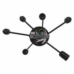 LEDVANCE Plafonnier 1906 Pipe Angled 230V 6xE27 Métal Noir - 217041 -123elec Soldes Magasin led217041 ledvance plafonnier 1906 pipe angled 6xe27 metal noir 6