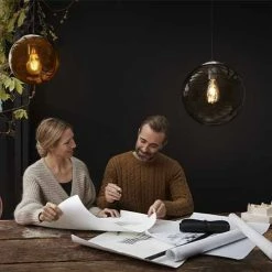 LEDVANCE Suspension Vintage 1906 Bubble 230V E27 D200mm Verre Orange - 217423 -123elec Soldes Magasin led217423 ledvance suspension vintage 1906 e27 bubble verre orange 5