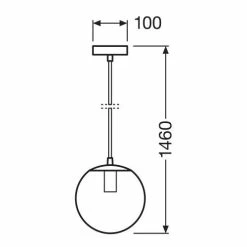 LEDVANCE Suspension Vintage 1906 Bubble 230V E27 D200mm Verre Orange - 217423 -123elec Soldes Magasin led217423 ledvance suspension vintage 1906 e27 verre orange bubble 2