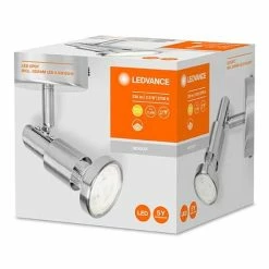 LEDVANCE Spot LED Patère GU10 230V 2,6W 230lm 2700K Argent - 540507 -123elec Soldes Magasin led540507 ledvance spot led patere gu10 2