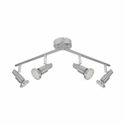 LEDVANCE Rampe LED 4 Spots GU10 230V 4x2,6W 920lm 2700K Argent - 540583