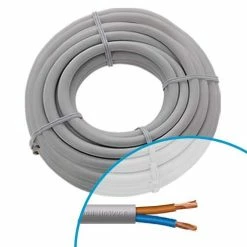 Câble électrique Souple H05VV-F 2x1.5mm² Gris MIGUELEZ - Couronne De 25m