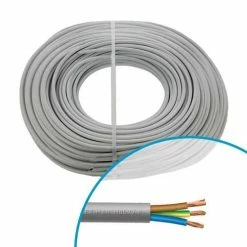 Câble électrique Souple H05VV-F 3G1.5mm² Gris MIGUELEZ - Couronne De 100m