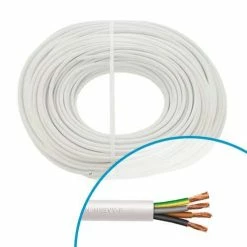 Câble électrique Souple H05VVF 4G1.5mm² Blanc MIGUELEZ - Couronne De 100m