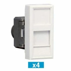 OMELCOM Lot De 4 Prises RJ45 Catégorie 6A - 1 Module