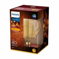 PHILIPS Vintage Ampoule LED Filament Dimmable E27 230V 7W(=40W) 470lm 1800K LEDbulb Giant Globe - 313781 -123elec Soldes Magasin phi313781 philips vintage giant led filament dim e27 230v 6 5w 40w 470lm 2000k 7