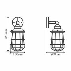 ARLUX Applique Extérieure LED London Descendante 230V 7W 800lm 2700K Anthracite - 111708 -123elec Soldes Magasin phn111708 luminaire exterieur led design edison e27 7w anthracite 3