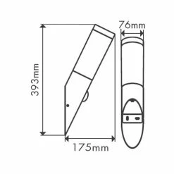 ARLUX Applique Extérieure Torche à Détection Arles 230V E27 10W Max Anthracite - 111828 8 ARLUX Applique Extérieure Torche à Détection Arles 230V E27 10W Max Anthracite - 111828 -123elec Soldes Magasin phn111828 torche led exterieure a detection e27 60w anthracite 3