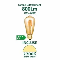 ARLUX Borne D'éclairage Extérieure LED Solweig 230V 7W 800lm 2700K 48cm Anthracite - 111922 -123elec Soldes Magasin phn111922 luminaire exterieur led design edison e27 7w anthracite 2