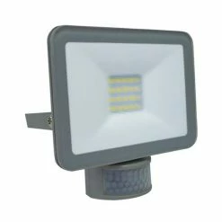 ARLUX Projecteur Extérieur LED Extra Plat à Détection 230V 20W 1800lm 4000K Gris - 200543