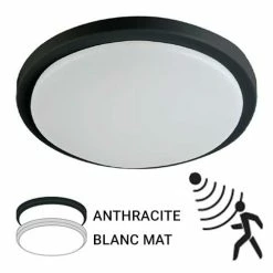 ARLUX Hublot Extérieur LED à Détection Meribel 230V 18W 1600LM 4000K 250mm Blanc/anthracite - 730025 -123elec Soldes Magasin phn730025 hublot exterieur a detection 18w 230v 1600lm blanc antracite 1