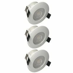 ARLUX Lot De 3 Spots LED Remplaçables Encastrables 80mm 230V 3x5W 400lm 2700K Blanc - 731508