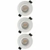 Lot De 3 Spots LED Encastrables 85mm GU10 230V 3x5W 380lm 4000K Blanc -123elec Soldes Magasin phn950030 l3 kit 3 spot led encastrable 85mm gu10 230v 3x5w blanc