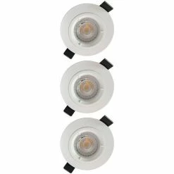 Lot De 3 Spots LED Encastrables 85mm GU10 230V 3x5W 380lm 4000K Blanc