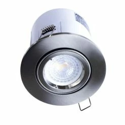 Spot LED Encastrable Et Orientable BBC Rond 100mm GU10 230V 5W 380lm 4000K Alu Brossé
