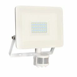 Projecteur Extérieur LED Extra Plat à Détection 230V 10W 700lm 4000K Blanc