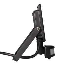 Projecteur Extérieur LED Extra Plat Précâblé à Détection 230V 20W 1700lm 4000K Noir -123elec Soldes Magasin phn950562 projecteur exterieur led extra plat precable detection noir profil 4
