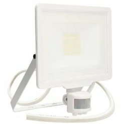 Projecteur Extérieur LED Extra Plat Précâblé à Détection 230V 30W 2550lm 4000K Blanc