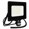 Projecteur Extérieur LED Extra Plat Précâblé à Détection 230V 50W 4250lm 4000K Noir