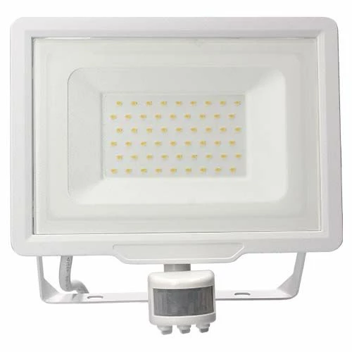 Projecteur Extérieur LED Extra Plat Précâblé à Détection 230V 50W 4250lm 4000K Blanc 4 Projecteur Extérieur LED Extra Plat Précâblé à Détection 230V 50W 4250lm 4000K Blanc – Image 2