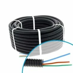 Gaine électrique ICTA Préfilée 3G2,5 R/B/VJ D20 Qofil - Couronne De 30m