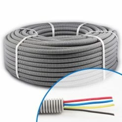 Gaine électrique ICTA Préfilée 3x2.5 + 1x1.5 R/B/VJ/N D20 Qofil - Couronne De 100m