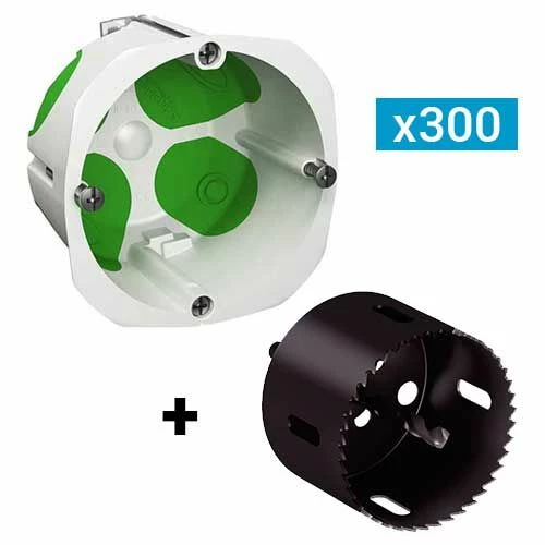 Schneider® SCHNEIDER Multifix Air 300 Boîtes Encastrement Simples étanches à L'air D67 P40 + Scie Cloche - IMT35228 4 Schneider® SCHNEIDER Multifix Air 300 Boîtes Encastrement Simples étanches à L'air D67 P40 + Scie Cloche - IMT35228 – Image 2