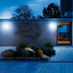 STEINEL Projecteur Extérieur LED XLED Home 2 à Détection 230V 14W 1484lm 3000°K Blanc - 033088 -123elec Soldes Magasin ste033088 steinel xled home applique murale exterieure led a detection 230v 14.8w blanc 033088