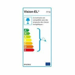 VISION-EL Support De Spot BBC Rond Orientable 100 Mm Avec Douille Automatique Blanc - 7719 -123elec Soldes Magasin vis7719 vision el support spot bbc rond orientale douille auto energie 5