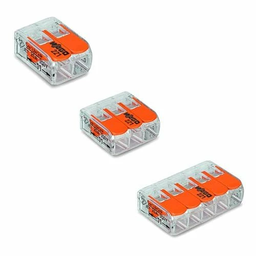 WAGO S221 100 Mini Bornes De Connexion Rapide 2, 3 Et 5 Entrées Pour Fils Souples Et Rigides 4 WAGO S221 100 Mini Bornes De Connexion Rapide 2, 3 Et 5 Entrées Pour Fils Souples Et Rigides – Image 2