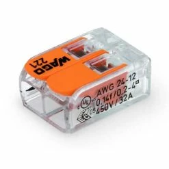 WAGO S221 50 Mini Bornes De Connexion Rapide 2 Entrées Pour Fils Souples Et Rigides - 221-412 -123elec Soldes Magasin wag221 412 l50 wago s221 bornes wago fil souple 3