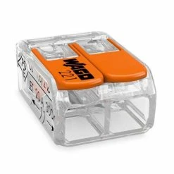 WAGO S221 50 Mini Bornes De Connexion Rapide 2 Entrées Pour Fils Souples Et Rigides - 221-412 -123elec Soldes Magasin wag221 412 l50 wago s221 bornes wago fil souple 1