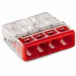 WAGO S2273 100 Mini Bornes De Connexion Rapide 4 Entrées Pour Fils Rigides - 2273-204 -123elec Soldes Magasin wag2273 204 l100 wago s2273 mini borne de connexion automatique 4 fils